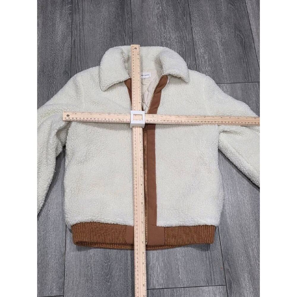 Lovers & Friends x Revolve Y2K Simone Faux Fur Sherpa Bomber Cream XS A004174 - Picture 3 of 8